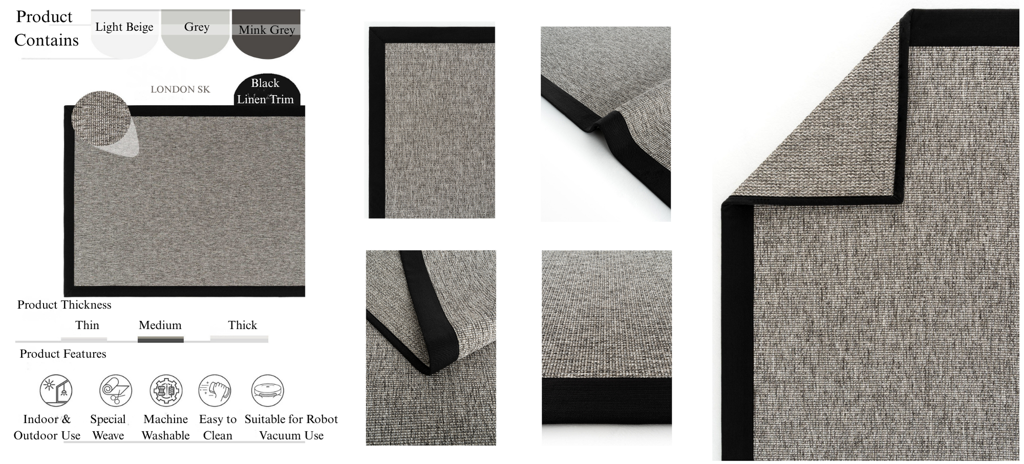 LONDON BLACK LINEN thumbnail 2